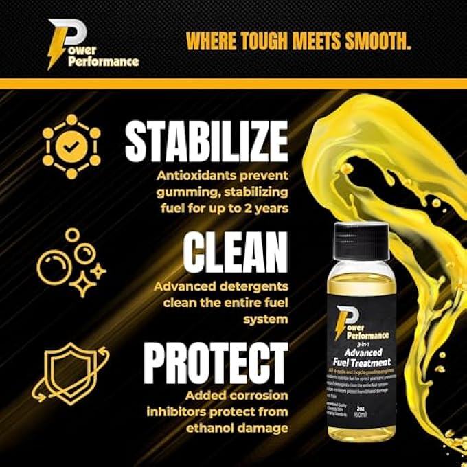 Power Performance 3-IN-1 ADVANCED FUEL TREATMENT 2OZ BOTTLE - Image 3